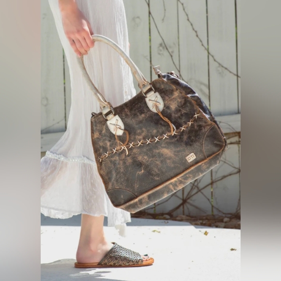 BED STU Bruna Black Nectar Lux LEATHER Handbag Purse Tote NWT AUTHENTIC - Picture 6 of 13